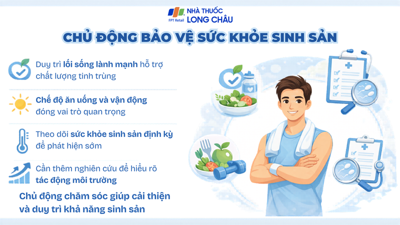 Duy trì lối sống lành mạnh giúp bảo vệ sức khỏe sinh sản lâu dài