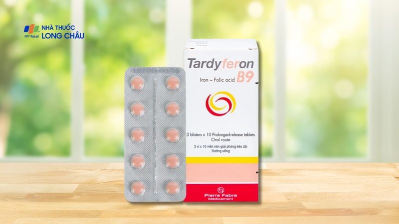 Tardyferon B9 là thuốc phối hợp giữa sắt (dưới dạng sắt sulfat giải phóng kéo dài) và acid folic