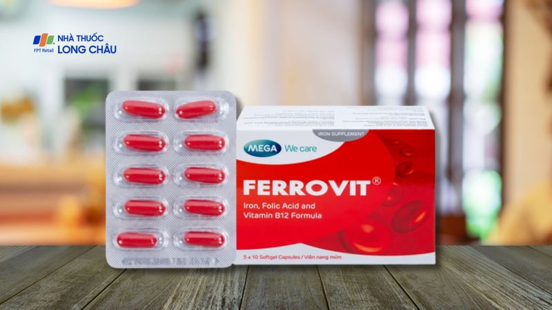 Ferrovit là thuốc bổ sung sắt kết hợp với acid folic và vitamin B12