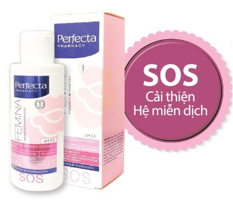 Dung dịch vệ sinh cho mẹ sau sinh: Perfecta Femina Sos