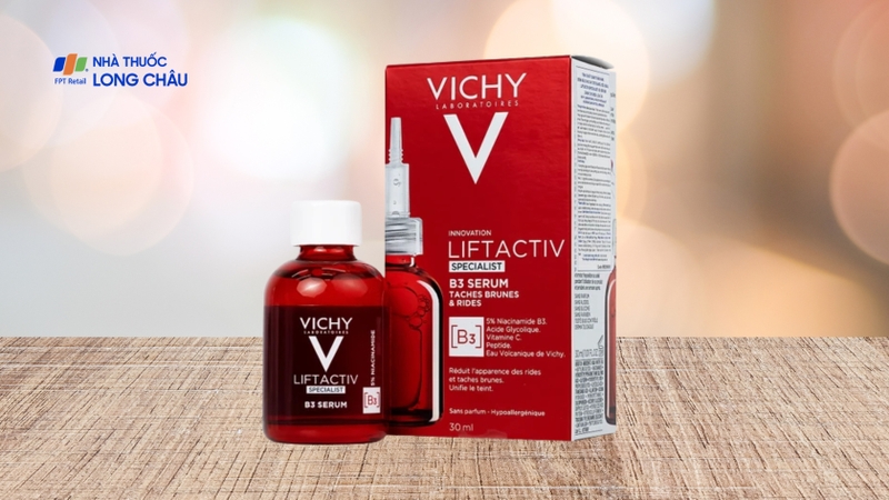 Vichy Liftactiv Specialist B3 Serum được phát triển nhằm hỗ trợ cải thiện tình trạng đốm nâu, thâm nám và da không đều màu