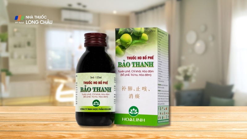 Siro ho Bảo Thanh có công dụng bổ phế, giảm ho và hóa đờm