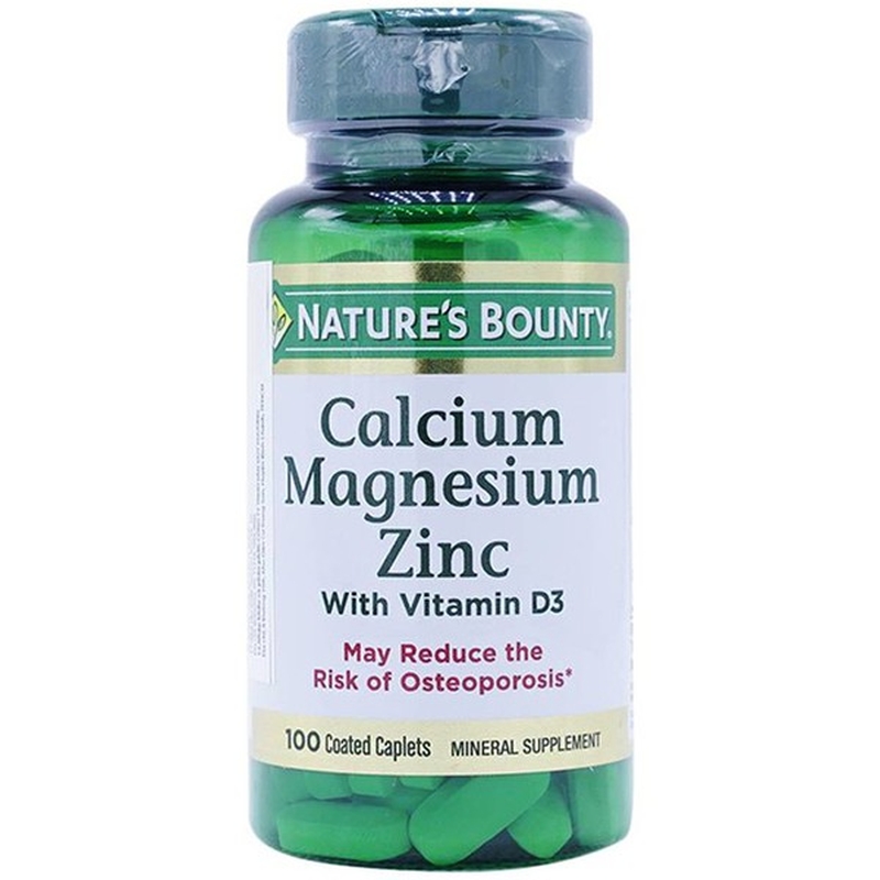 Viên Uống Bổ Sung Canxi, Magie, Kẽm&nbsp;Nature's Bounty