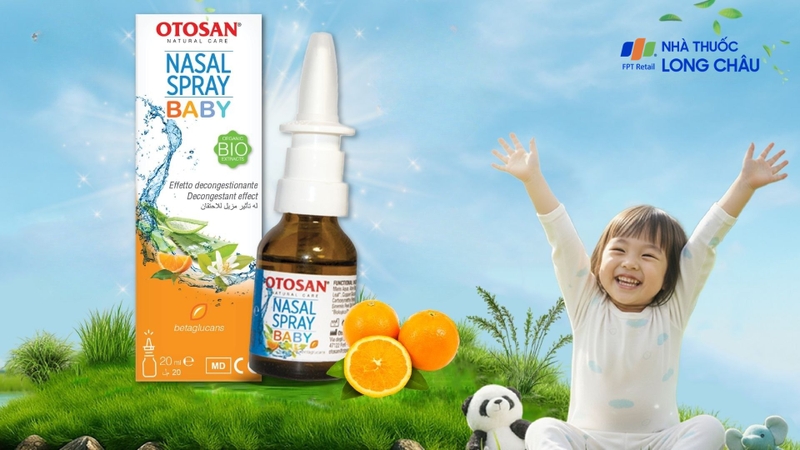 Xịt mũi Otosan Nasal Spray Baby hỗ trợ làm sạch khoang mũi, giảm nghẹt mũi và chăm sóc niêm mạc ở trẻ nhỏ