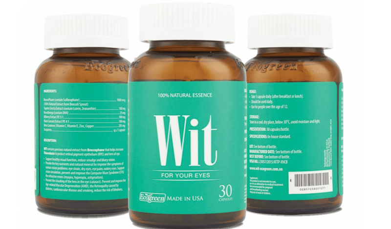 Viên uống WIT Ecogreen giúp nuôi dưỡng và bảo vệ mắt từ sâu bên trong