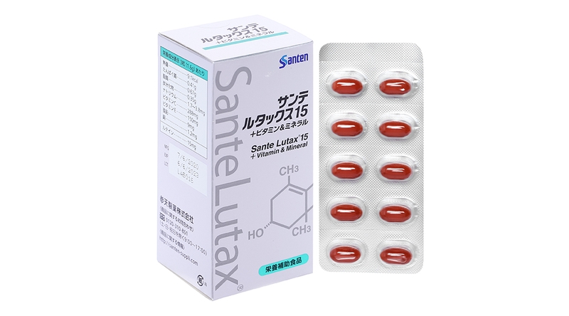 Viên uống Sante Lutax 15+ bổ sung dưỡng chất có nguy cơ bị thiếu hụt trong chế độ ăn uống hàng ngày như lutein, vitamin C, kẽm,...