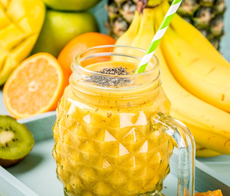 Detox từ hạt chia, hạt lanh và dứa