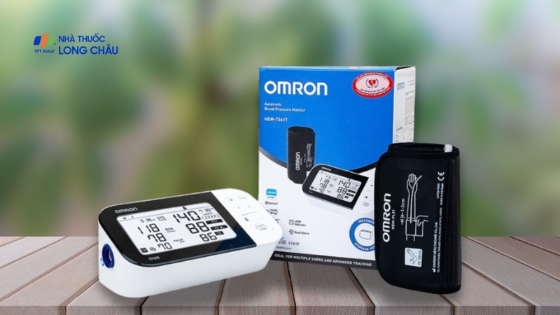 Omron HEM-7361T AFib phát hiện rung nhĩ, lưu dữ liệu cho 2 người, kết nối app tiện lợi