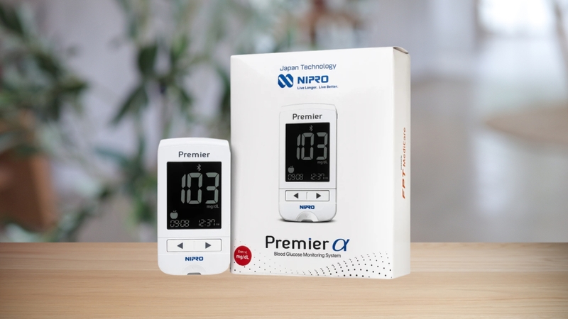 Máy đo đường huyết Nipro Premier Alpha là thiết bị theo dõi đường huyết cá nhân hiện đại