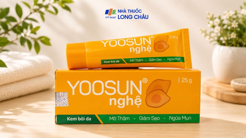 Yoosun Nghệ làm mờ vết thâm do mụn, làm dịu da, làm mềm và mịn da