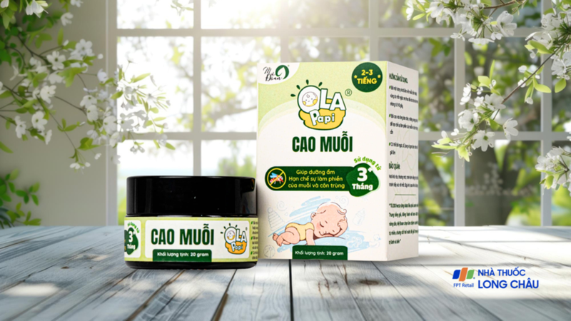 Cao đuổi muỗi Ola Papi là sản phẩm chăm sóc da chứa tinh dầu thiên nhiên