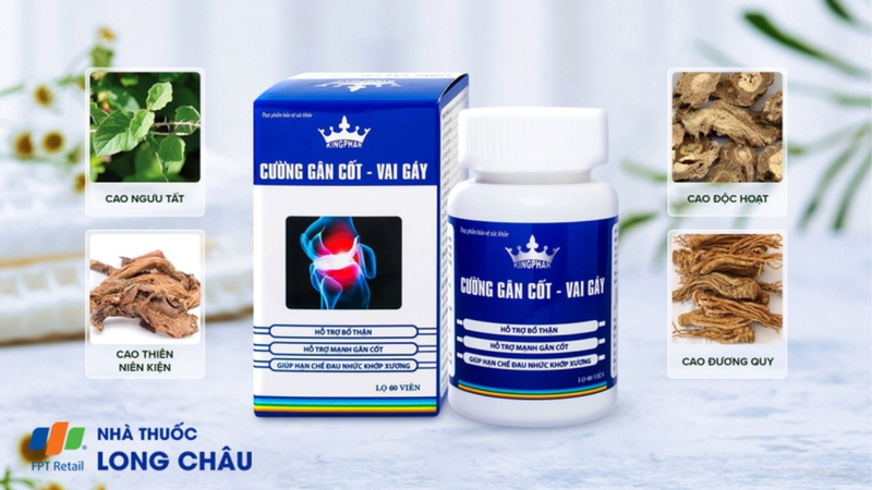 Viên uống Cường Gân Cốt Vai Gáy Kingphar cho những người thường xuyên gặp tình trạng mỏi cổ, vai gáy