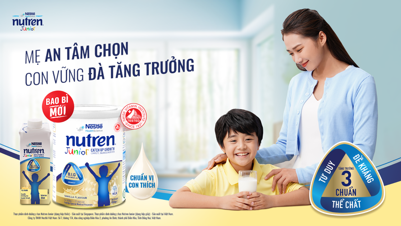 Sữa Nutren Junior của hãng Nestle được nhiều mẹ tin dùng