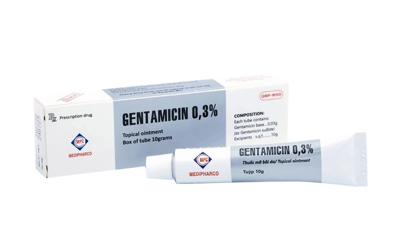 Thuốc mỡ Gentamicin 0,3% giúp điều trị viêm nang lông và nhiễm khuẩn da nông