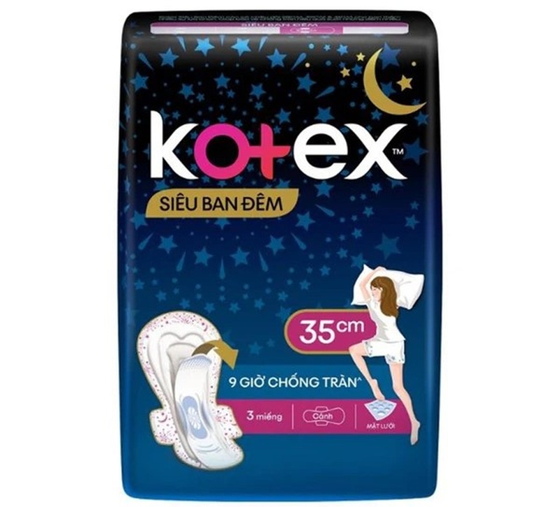 Băng vệ sinh cho mẹ sau sinh tốt nhất: Kotex siêu ban đêm