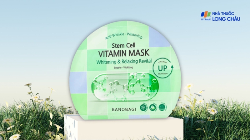 Mặt nạ Banobagi Stem Cell Vitamin Mask Whitening & Relaxing Revital hỗ trợ làm dịu da