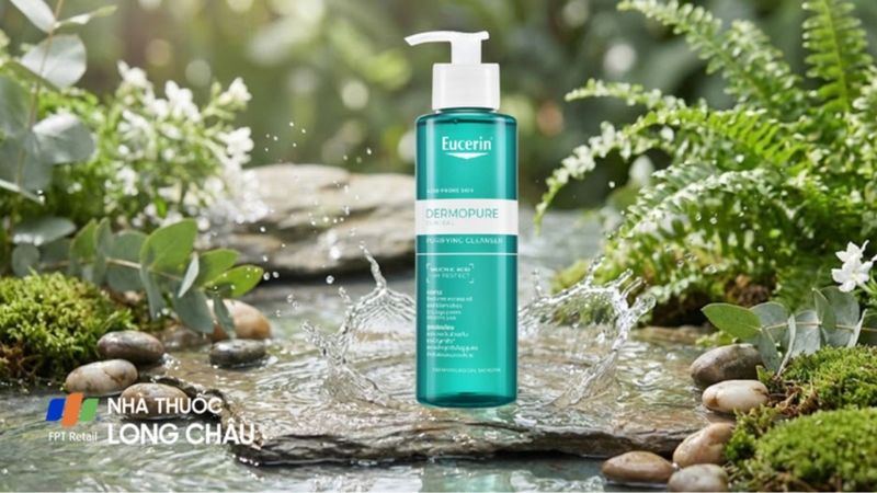Eucerin Pro Acne Cleansing là sữa rửa mặt dành cho da dầu mụn lỗ chân lông to với công thức dịu nhẹ