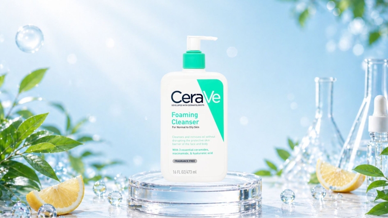 Sữa rửa mặt CeraVe Foaming Cleanser có công thức dịu nhẹ