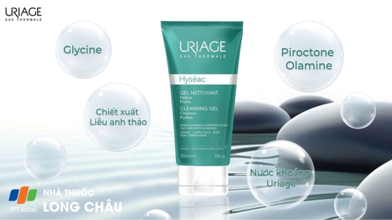 Gel rửa mặt Uriage Hyséac Gel Nettoyant phù hợp sử dụng hàng ngày