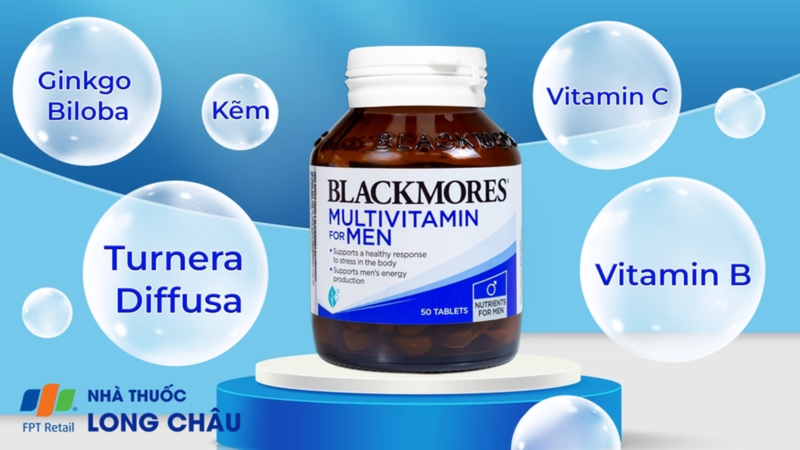 Blackmores Multivitamin For Men hỗ trợ tăng cường sức mạnh sinh lý