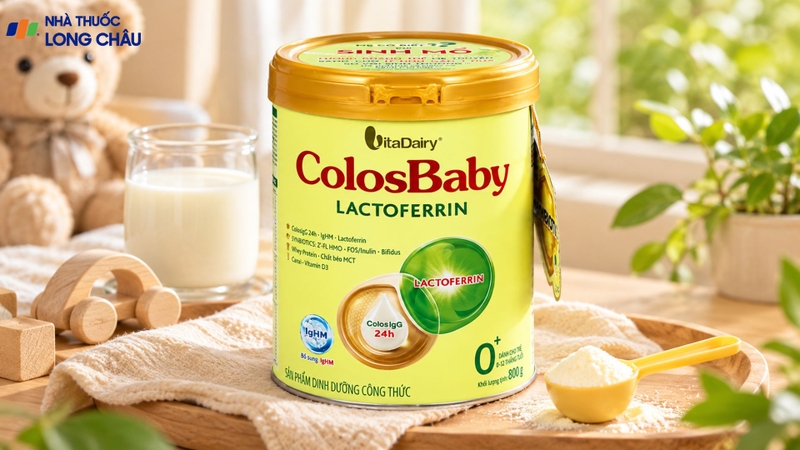 ColosBaby Lactoferrin 0+ bổ sung sữa non ColosIgG 24h và Lactoferrin