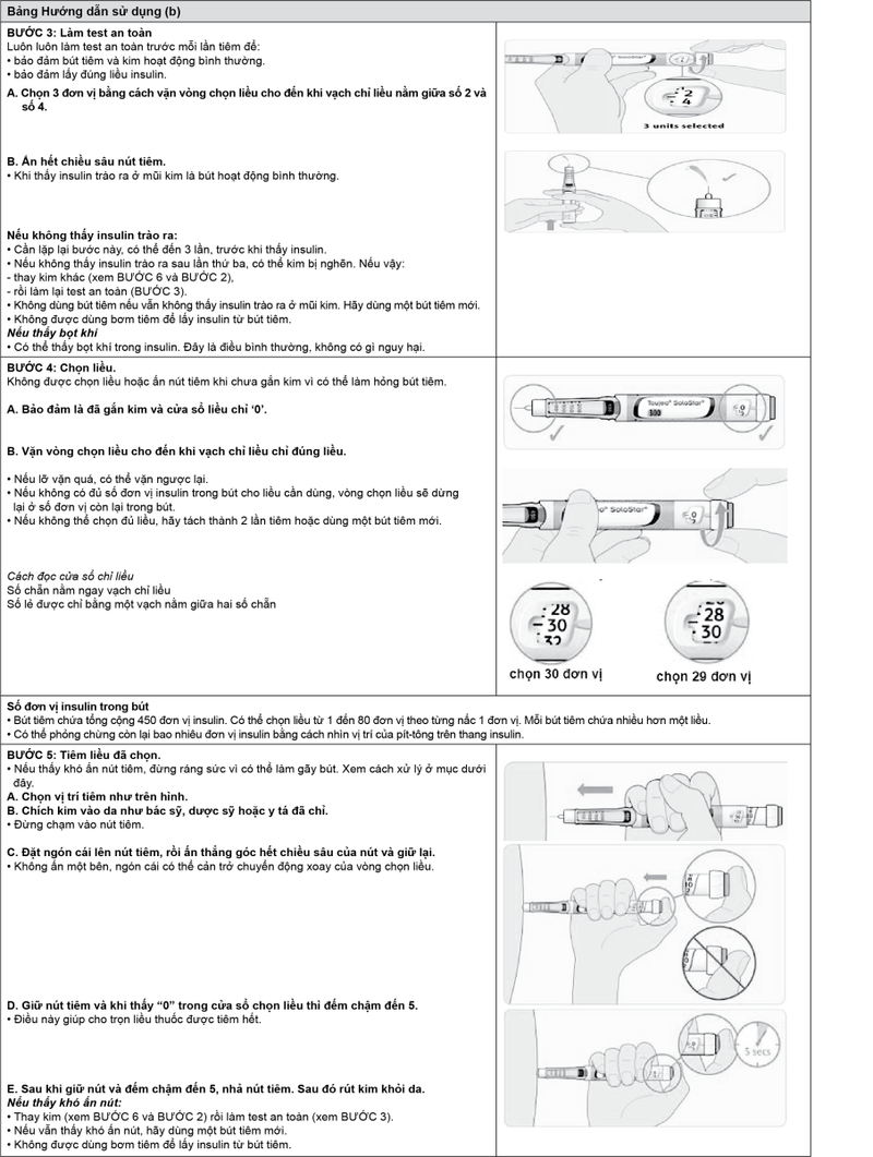 Hướng dẫn sử dụng Toujeo Solostar
