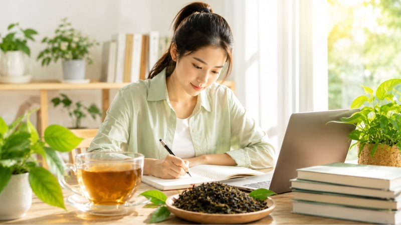 Sự kết hợp giữa caffeine và L-theanine giúp duy trì trạng thái tỉnh táo và tập trung hơn