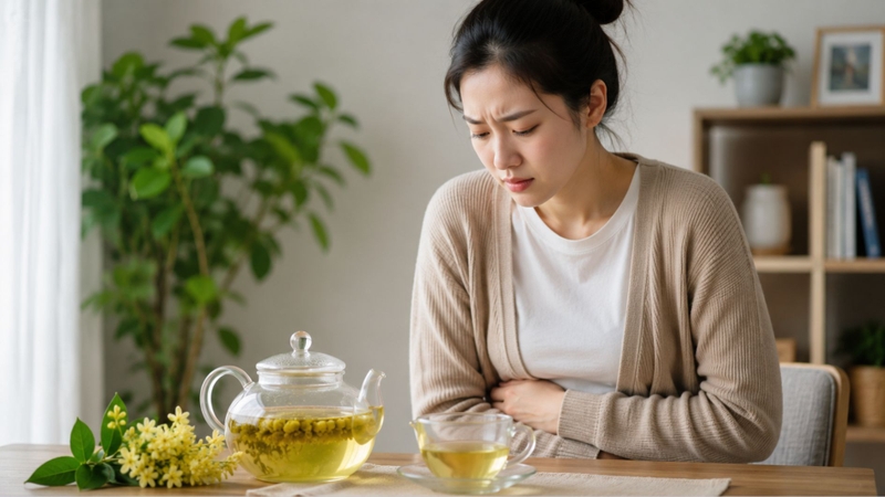 Uống trà hoa ngâu khi đói bụng có thể gây cảm giác cồn cào, khó chịu