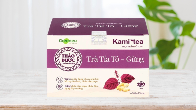 Trà Tía Tô – Gừng Kami Tea hỗ trợ tiêu hoá, chữa cảm mạo hiệu quả 2