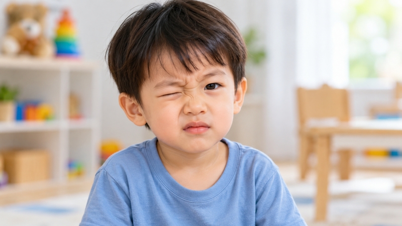 Dị ứng, khô mắt, bụi bẩn hoặc dị vật có thể khiến trẻ nháy mắt liên tục