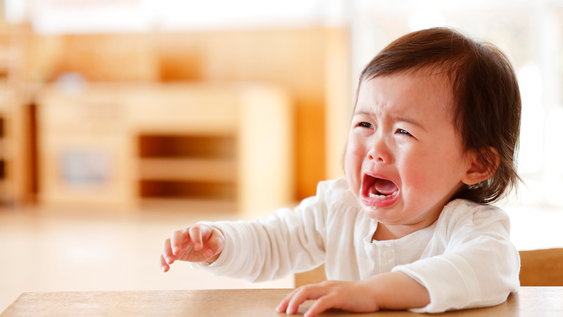 Trẻ quấy khóc kéo dài có thể làm nhiệt độ da vùng mặt và đầu tăng lên