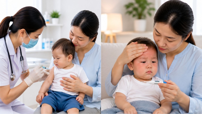 Một số thành phần trong vắc xin có thể gây sốt tạm thời