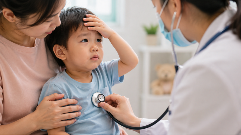 Trẻ cần đi khám bác sĩ khi sốt cao liên tục