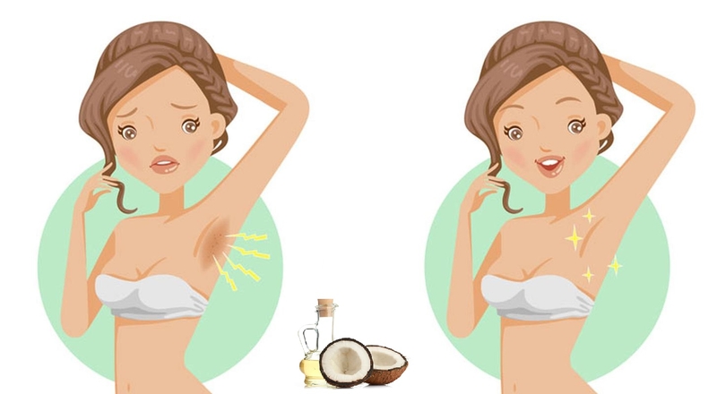 trị thâm nách sau sinh bằng dầu dừa 3