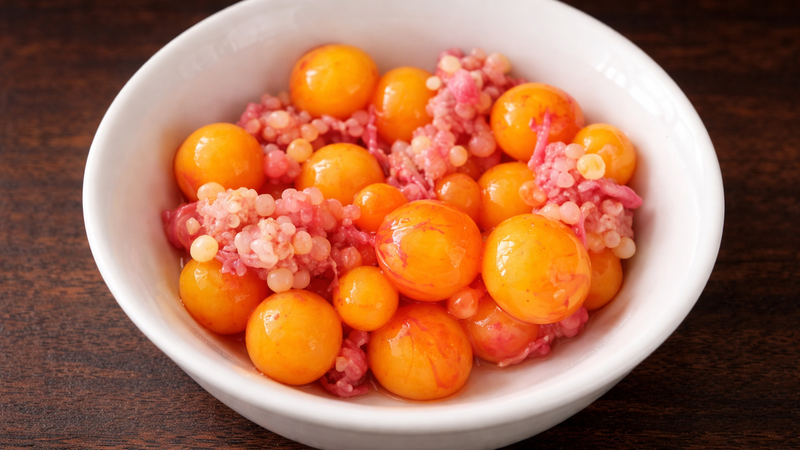 Trứng gà non là các nang trứng chưa trưởng thành nằm trong buồng trứng gà mái