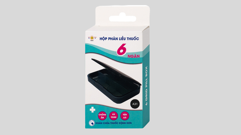 Tuân thủ điều trị thuốc đúng cách với hộp phân liều thuốc 6 ngăn A31 1