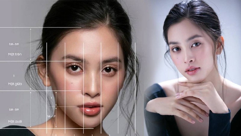 Làm sao để đạt được tỷ lệ vàng khuôn mặt ở nữ 1
