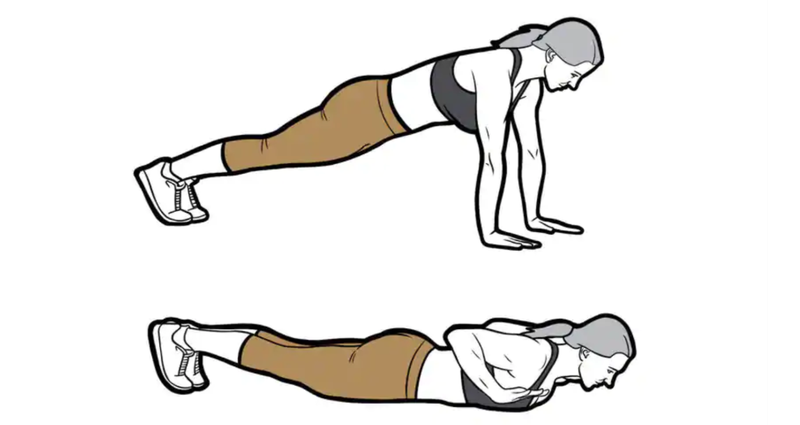 Hướng dẫn các bài tập hít đất đúng cách cho nữ 2