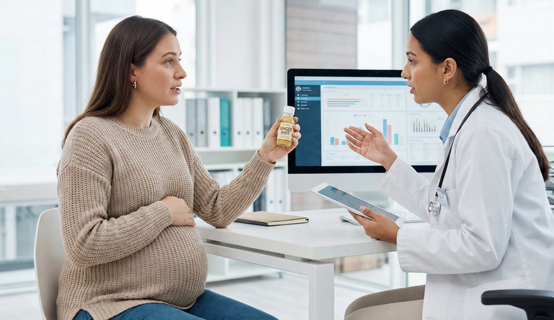 Phụ nữ mang thai cần tham khảo ý kiến bác sĩ trước khi uống ginger shot