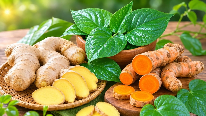 Gừng, nghệ và lá lốt đều chứa nhiều hợp chất có hoạt tính sinh học