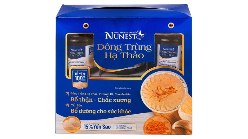 Uống nước yến sào cao cấp Nunest đông trùng hạ thảo 15%: Tốt cho cơ thể! 0