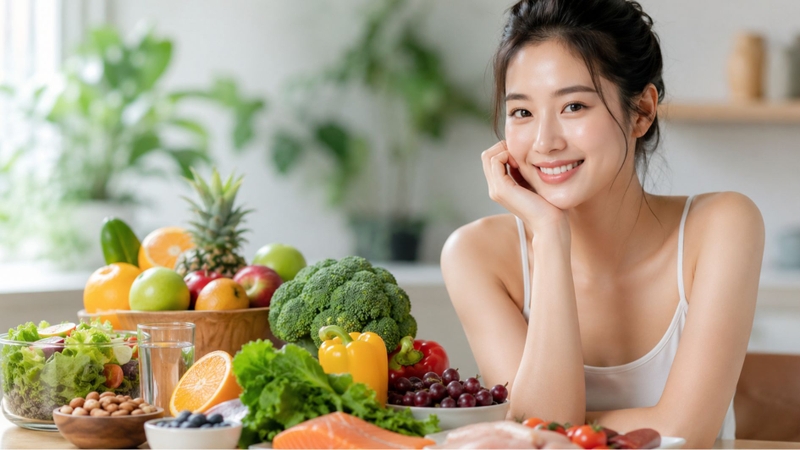 Chế độ ăn uống và sinh hoạt khoa học giúp duy trì làn da khỏe đẹp