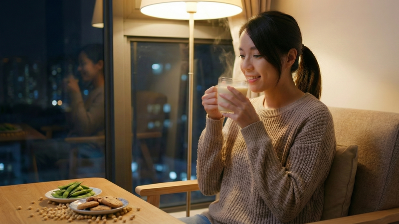 Sữa đậu nành có thể thay thế cho các bữa ăn đêm nhiều calo