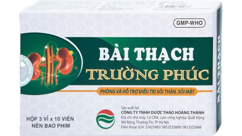Thuốc Bài Thạch Trường Phúc phòng và hỗ trợ điều trị sỏi thận, sỏi mật là một trong những lựa chọn hàng đầu
