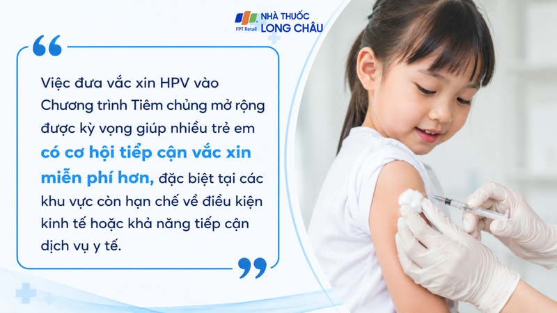 Tiêm HPV miễn phí mở thêm cơ hội bảo vệ sức khỏe cho trẻ em