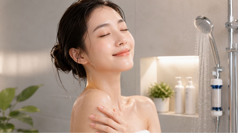 Sử dụng nước tắm đã qua lọc giúp hỗ trợ duy trì độ ẩm tự nhiên và giảm nguy cơ kích ứng da