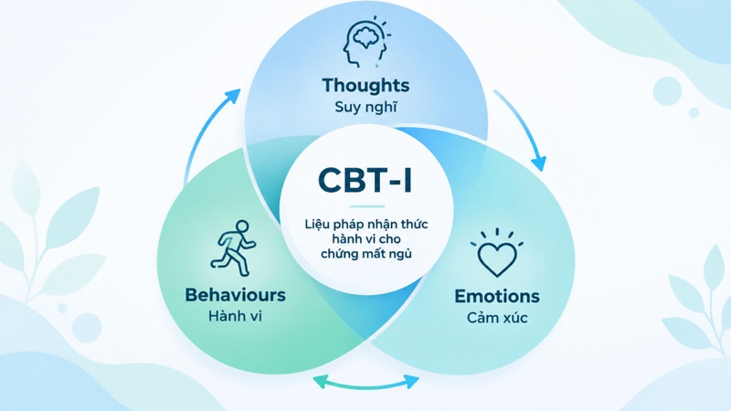 CBT-I điều chỉnh suy nghĩ và hành vi góp phần duy trì mất ngủ