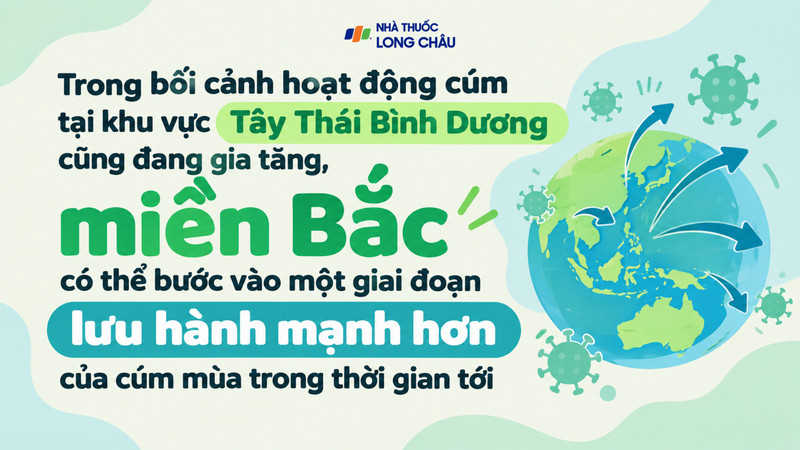 Cúm mùa có thể lưu hành mạnh hơn tại miền Bắc trong thời gian tới