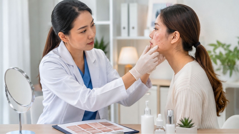 Bác sĩ xây dựng phác đồ điều trị phù hợp từng mức độ mụn