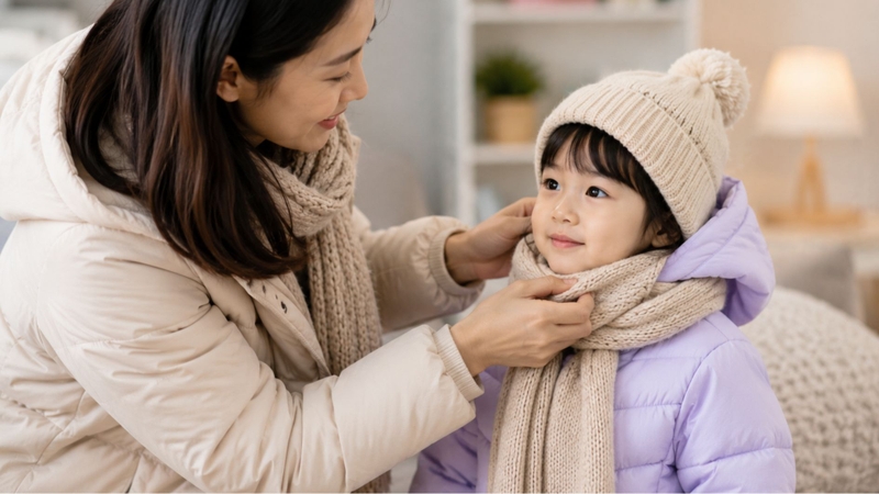 Giữ ấm cho trẻ khi thời tiết lạnh giúp hạn chế tái phát viêm mũi dị ứng